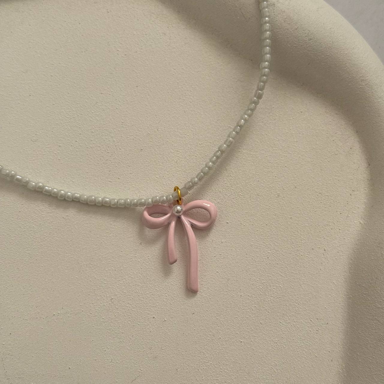 گردنبند پینترسی پاپیون منجوقی🦢🎀