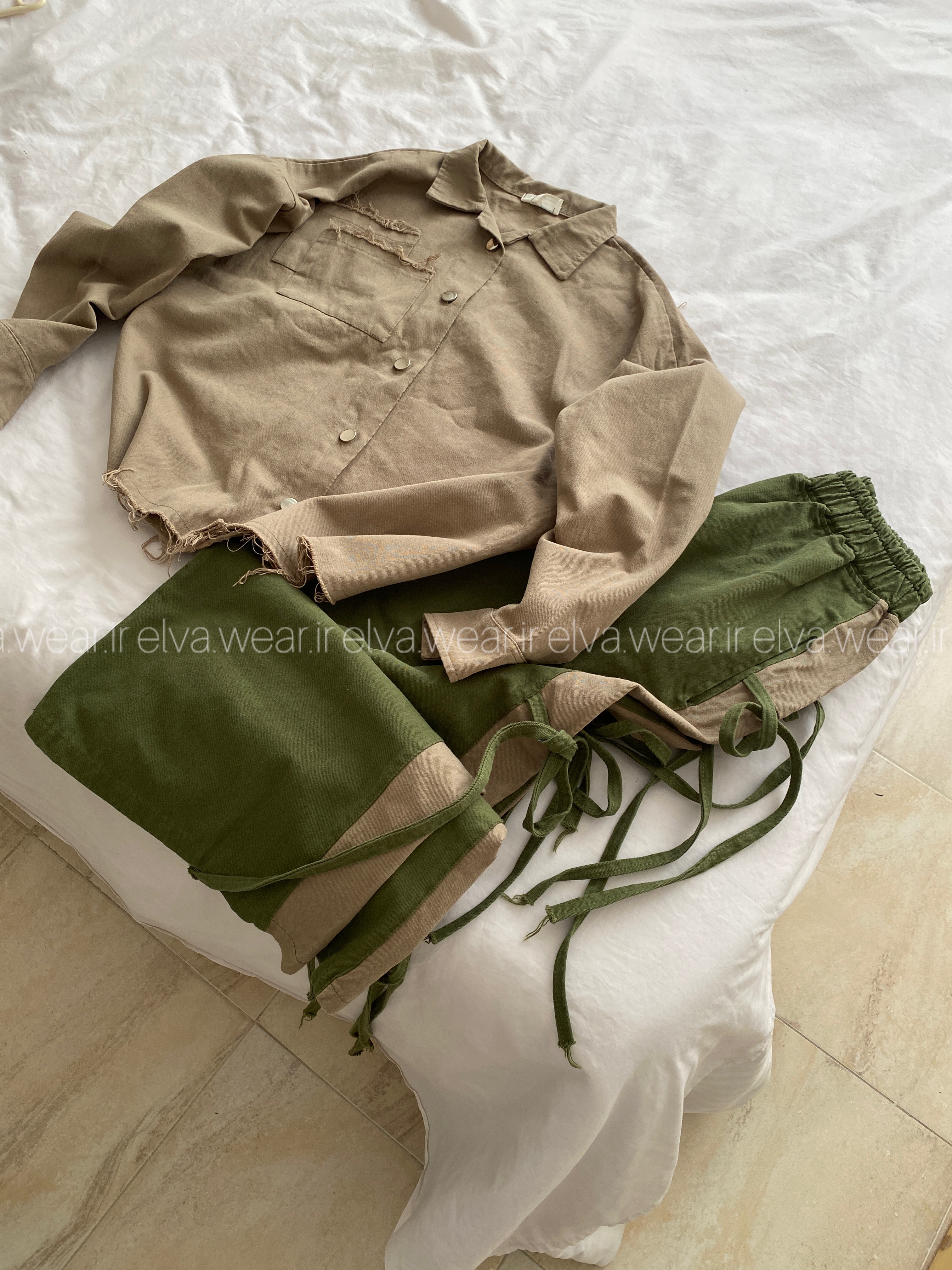 ست کراپ کت+شلوار بغل بند دار 🪽👱🏻‍♀️